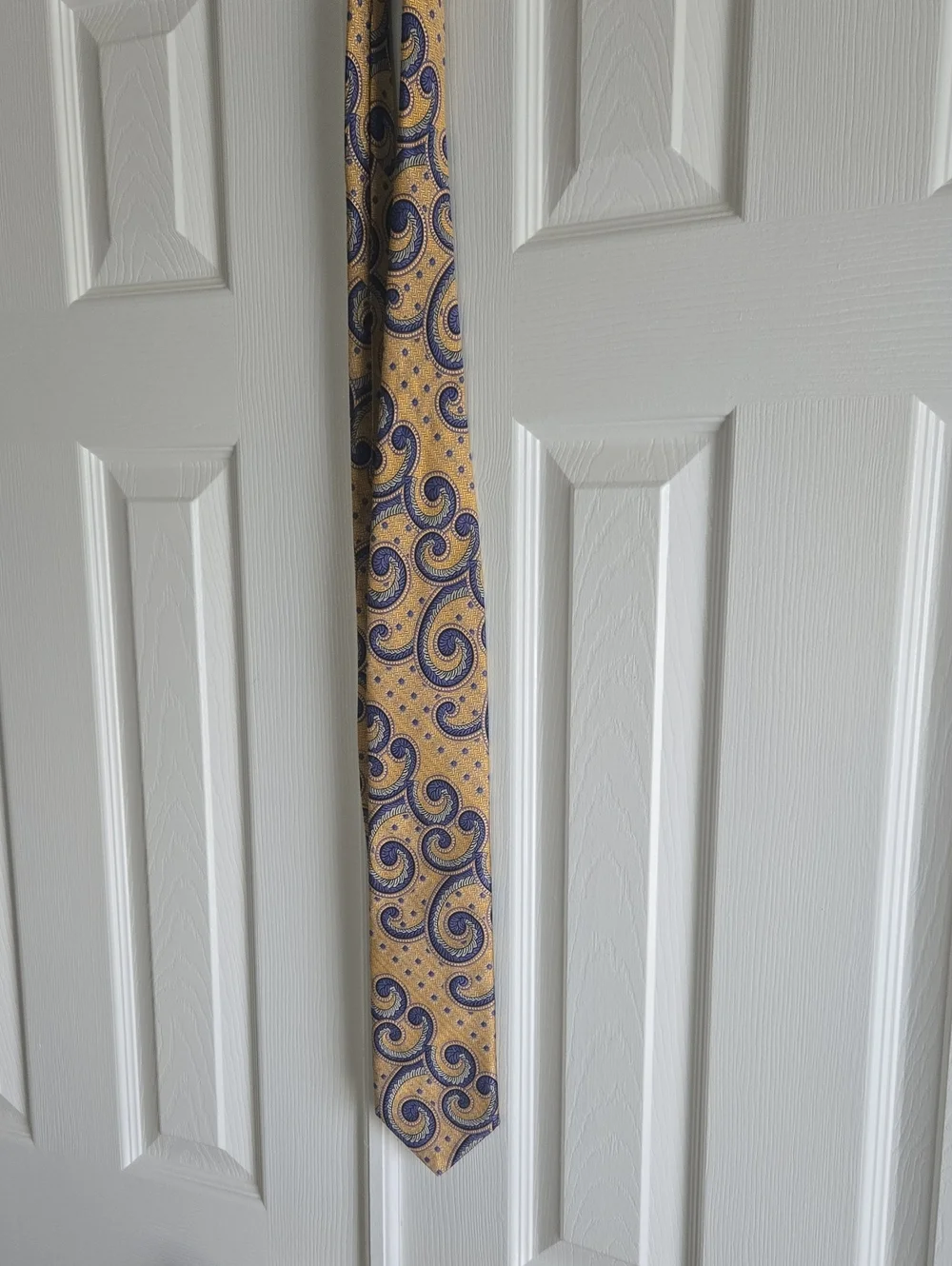 Robert Talbott Gold and Blue Paisley Silk Tie